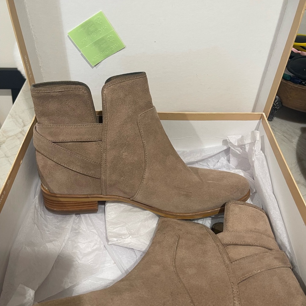 Michael Kors Suede Ankle Booties in Brown